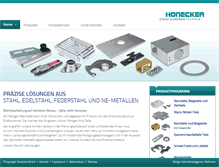 Tablet Screenshot of honeckergmbh.de